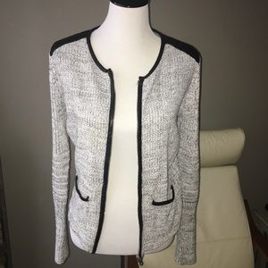 Zippered Cardigan Sweater